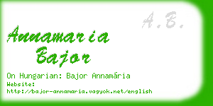 annamaria bajor business card