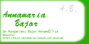annamaria bajor business card